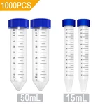 1000PCS Sterile 15ML/50ML Centrifuge Tubes Flat Screw Caps Conical Polypropylene. Fixed Price $156.39.