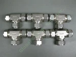 6 Swagelok 7/8" Od 314 Compression Tube Fitting Union Tee Nut Less Ferrules. Fixed Price $240.00.