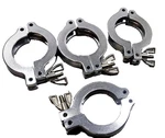 12 Pfeiffer Balzers Clamping Rings DN10-16 DN20-25 DN32-40, Aluminum, Vacuum. Fixed Price $59.99.