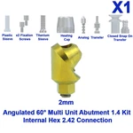 1X Angulated Multi Unit 1.4 Adapter Head 60 Kit Int Hex 2.42 2MM. Fixed Price $106.90.
