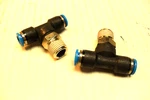 Qty 2 Festo QST-1/4-6 153108 Tee Fitting Push 6MM Tube X 1/4" Npt. Fixed Price $12.00.