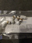 Pack Of 4 New KQ2L06-01AS Smc With Brass Thread Fittings 90 Elbows. Fixed Price $19.95.