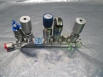Amat 6 Valve Gas Manifold Assy Block, Parker Veriflo, Setra, Mykrolis, 453838. Fixed Price $950.00.