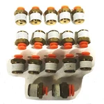 Smc 1/4 Npt X 5/32 Push Connect Coupling KQH03-35S Lot Of 17 Nos. Fixed Price $40.13.