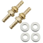 Hex Bulkhead Straight Fitting 2PCS Hose Union Brass Barbed. Fixed Price $11.21.