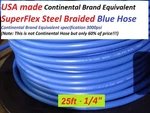 25FT Carpetclean 3000 Psi Blue Steel Braid Solution Hose Superflex Continenta Eq. Fixed Price $49.88.