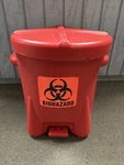 Eagle Mfg 943BIO Biohazard Step On Waste Can 6 Gal Polyethylene Incl 100 Liners. Fixed Price $54.99.
