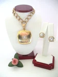 Brighton "versailles Suisses" Gold Necklace-earring Set (MSR$196) Nwt/pouch. Fixed Price $140.00.