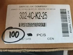 Swagelok 302-4C-K2-25 R9LK1C671K Spring Kit 100/PCS (R3S8.7). Fixed Price $386.79.