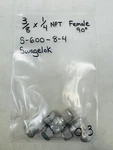 3/8" Tube X 1/4" Fnpt Steel Elbow Swagelok Crawford S-600-8-4 Pack Of. Fixed Price $29.03.