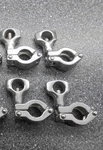 Four (4) Single Pin 1/2"-3/4" Good Quality Ss Sanitary Clamps 0.992". Fixed Price $14.99.
