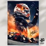 Max Verstappen Autograph Inspired Wall Art Poster - Formula One F1 A4 A3 A2 A1. Fixed Price $17.48.