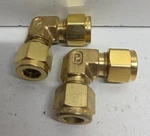 Lot Of 2 New No Box! Parker 3/8" Tube Od Brass Union Elbows 6-6 Ebz-b. Fixed Price $19.95.