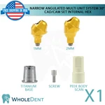 Narrow Angulated Multi Unit 1.6MM System 30 Scan Body Titanium Base Int Hex. Fixed Price $75.00.