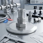 Lesker QF50X8MVCR Hybrid Hub KF50 To High Vacuum Conflat. Fixed Price $55.00.