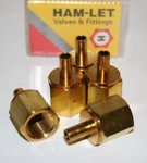 (5 Lot) 3/8" Tube 1/2" Fnpt Brass Adapter Fitting Ham-let 739LFB3/8X1/2. Fixed Price $9.60.