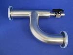 Tee Vacuum Pipe Weldment NW40, W/SS-4P4T5 Plug Valve 1/4" Fnpt, New. Fixed Price $37.50.