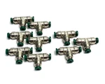 Parker 164PLP-5/32 Prestolok Push-to-connect Union Tee Fitting Lot Of 9. Fixed Price $74.99.