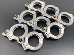 Hps Vacuum Products NW-40 / KF-40 Hinge Clamp, Aluminum- Lot Of Eight. Fixed Price $60.00.