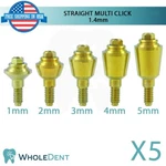 5X Straight Multi Unit 1.4MM Abutment Attachment Internal Hex 2.42MM Dental. Fixed Price $122.50.