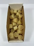 Assorted Laboratory Stoppers Rubber/silicone? Lot Of 28 No Hole Tapered Plugs. Fixed Price $30.00.