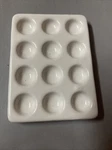 Coorstek White Porcelain 12-WELL Depression Color Reaction Spot Plate 60429W. Fixed Price $21.95.