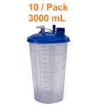 10 Pak Medi-vac Guardian Rigid Suction Canister 3000 Ml W/ Sealing Lid 65651-230. Fixed Price $78.99.
