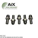 Lot Of 5 Swagelok SS-8-TA-1-6AN Male Tube Adapter 1/2" X 3/8" Npt. Fixed Price $60.74.