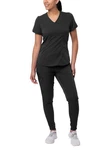 Adar Pro Modern Athletic Women V-neck Scrub Top & Pants. Fixed Price $62.19.
