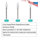 Usa Dental Composite Finishing White Stones Fg FL2, RD1, CN1 12/BOX. Fixed Price $46.81.