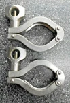 Lot Of Two 2"ID Double Pin Ferrule Od Sanitary Clamps. Fixed Price $14.99.