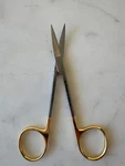 Hu-friedy Scissors Iris #S5083 Angled/curved, Permasharp 11.5CM. Fixed Price $185.00.
