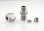 Bored-through Male Connector 1/4 In Tube Od X 1/8 Npt Gyrolok Hoke 4CMT2316. Fixed Price $19.99.