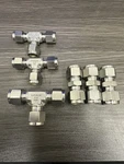 Lot Of 6 Superlok Fittings 1/4 Tees 3/8 & Unions Not Swagelok. Fixed Price $40.00.