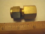 B-600-7-4 Swagelok Brass Female Connector; 3/8 Tube X 1/4 Fnpt. Fixed Price $8.00.