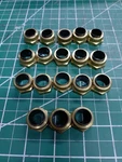(18) Parker 61P-8 Polytite Brass Nut And Acetal Sleeve For 1/2" Od Tube. Fixed Price $15.00.