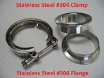 2" Inch Turbo Exhaust Down Pipe Stainless Steel #304 V-band Clamp With 2FLANGE. Fixed Price $18.99.