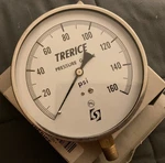 Trerice 620B4502LA160 0-160 Psi Pressure Guage 4.5" Face 1/4 Npt New. Fixed Price $20.00.