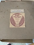 Eaton-dikeman & Grade 613 Medium Speed Filter Paper 8 Inches Vintage. Fixed Price $20.00.