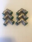 Parker 1/4" Tube Nickel Brass Union 90 Degree Elbow Pack 165PLP-4. Fixed Price $20.95.