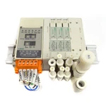 Ckd Pneumatic Din Mount Block (1) N4E0-T7G1 Cc-link +(3) N3E0660 Solenoid Valves. Fixed Price $48.29.