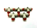 Smc KQ2T07-00A Union Tee 1/4" Push-to Connect Fitting Lot Of 5. Fixed Price $14.39.