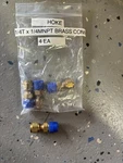 4- Hoke Connector Male Brass 1/4" Gyrolok X Npt 4CM4BR. Fixed Price $28.00.