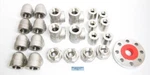 3M Enlin SA182 316L Stainlesssteel Threaded Flange, Sockets, Elbows Tees LOT7044. Fixed Price $418.00.