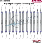 10X Hu-friedy SG11/12R9E2 Double End #11/12 Gracey CURETTE#9 Handle Rigid Mesial. Fixed Price $115.00.