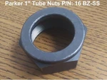 Parker 1" Tube Nut 316 Moly-coated P/n: Bz-ss. Fixed Price $12.50.