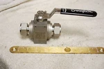 Swaglok Ball Valve With 7/8" Tube Fittings One Piece Body New. Fixed Price $250.00.