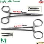 Surgical Crile-wood Needle Holder Suture Piercing Mayo Hegar Groove Serrated Lab. Fixed Price $8.88.